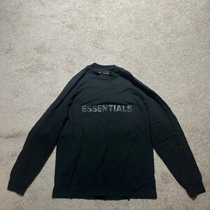 Fear of God Essentials Black Long Sleeve Tee
